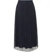 s.Oliver Black Label Midirock BLACK LABEL, Damen, Gr. 48, blau, Obermaterial: 100% Polyester. Futter: 100% Polyester, unifarben, regular fit ca. Mitte Wade, Röcke Midirock, aus plissiertem Mesh