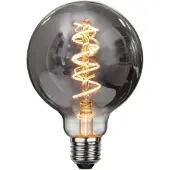 Star Trading LED Spiral Filament G95 Globe 4W E27 Rauchglas 90lm extra warmweiß 2100K DIMMBAR