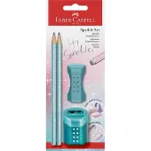 Faber-Castell Schreibset 4-tlg. Sparkle ocean metallic