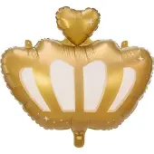 Party Deco Folienballon Krone 52 x 42 cm, Gold