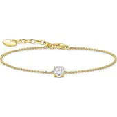 Thomas Sabo A2156-414-14-L19V Armband mit weißem Zirkonia-Anhänger vergoldet