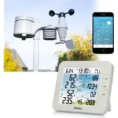 Alecto WS5400 - Professionelle 8-in-1 WLAN Wetterstation mit App und kabellosem Außensensor