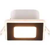 TRIO LED Decken Einbauleuchte Schwarz matt Einbaustrahler 8x8cm Badbeleuchtungen IP44