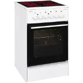 Exquisit ECM 5-4 BZ Elektro-Standherd | Glaskeramik | 4 Kochstellen | Bräter-u. Zweikreiszone | Ober-/ Unterhitze | Grill | Umluft | Weiß