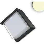 ISOLED LED Wandleuchte eckig 6W, IP54, sandschwarz, warmweiß