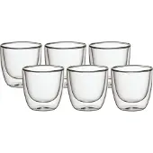 Villeroy & Boch Thermoglas "Doppelwandige Becher Manufacture Rock 60 ml 6er Set transparent"