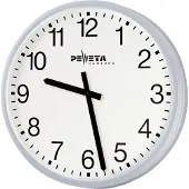 Peweta Funk-Wanduhr "ø 52 cm", Ballwurfsicher, Batteriebetrieb, Zifferblatt arabische Zahlen