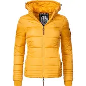 MARIKOO Winterjacke "Sole" mit Kapuze modisch taillierte Damen Steppjacke für den Winter