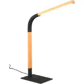 TRIO LED Schreibtischleuchte Schwarz Holz 42cm