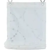 Kutti Heimtextilien Raffrollo Ösenrollo Cadena Weiss modern inkl. Edelstahlhaken 45 x 140 cm