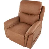 Beliani Sessel Braun Kunstleder Elektrisch Verstellbar mit Armlehnen Fußablage Relaxfunktion USB-Port Massagefunktion Heizfunktion Modern Relaxsessel