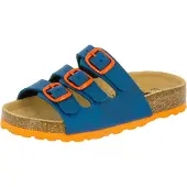 Lico Pantoletten BIOLINE KIDS Mädchen Größe 39 marine/orange mit verstellbaren Schnallen