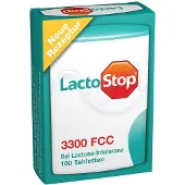 Hübner Naturarzneimittel GmbH LactoStop 3300 FCC bei Lactose-Intoleranz Tabletten, 100 St. Tabletten