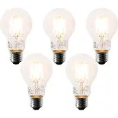 LUEDD 5er Set E27 LED-Glühbirnen A60 Klar 6W 630lm 2200K
