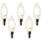 LUEDD 5er-Set Smart E14 LED-Lampen B35 4,5W 470 lm 2700K