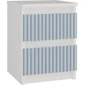Top E Shop Topeshop M2 FR BLUE, Nachtständer, Blau, Weiß, 2 Schublade(n), Partikelbord