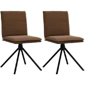 vidaXL Esszimmerstuhl Braunes WildKunstleder