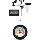 Alecto WS-5500 - Professionelle 8 in 1 WLAN-Wetterstation mit App und kabellosem Außensensor, schwarz