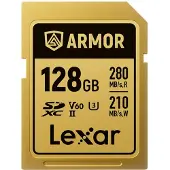 Lexar Professional Gold Armor SD-Karte UHS-II V60 R280/W210 MB/s IP68 - 128GB