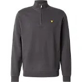 Lyle & Scott Pullover Herren Loopback Quarter Zip Gunmetal-M