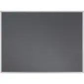 Franken Stellwandtafel ECO beidseitig Filz, grau, Aluminiumrahmen, 1200x1200 mm