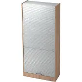 Hjh OFFICE PRO SIGNA R90 CE - Nussbaum/Silber Rollladenschrank 5 OH Chromgriff Metall