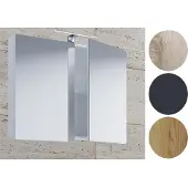 VCM Badspiegel Wandspiegel Hängespiegel Spiegelschrank Badezimmer Badinos 40 x 60 cm Schwarz