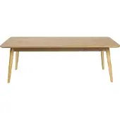 White Label Fabio Couchtisch Rechteckig 120x60 cm Holz Natural