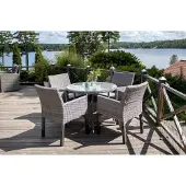 Ebuy24 Volta Gartentisch Ø90 cm grau.