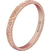 Cai Ring 925 Silber rosévergoldet Dreiecke Stacking