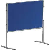 Franken Moderationstafel PRO, klappbar, beidseitig verwendbar, B 1200 x H 1500 mm, Filz, blau, MT880303