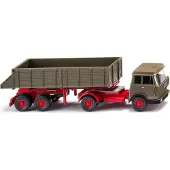 Wiking 0677 10 H0 Hanomag, Henschel Hinterkippersattelzug beigegrau