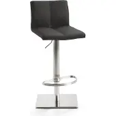 Mayer Bar-/Tresenhocker 1285 Gestell Edel- stahl , Sitzschale schwarzgrau,