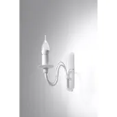Licht-Erlebnisse Wandlampe Rustikal FIORANO Weiß Metall E14 Landhaus Wandleuchte Wohnzimmer Schlafzimmer Flur