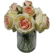 HTI Rosen in Vase Kunstblume