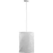 Licht-Erlebnisse Pendelleuchte Weiß E27 Stoffschirm Ø 30 cm Modern Wohnzimmer Schlafzimmer Hängelampe