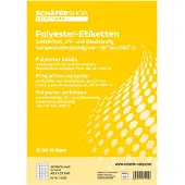 Schäfer Shop Wetterfeste Etiketten, 45,7 x 21 mm, Polyester weiß, 20 Blatt