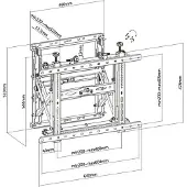 Equip Halterung - Pop-out - für Videoleinwand - Metall, Kunststoff - Schwarz - Bildschirmgröße: 114.3-177.8 cm (45"-70")