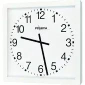 Peweta Funk-Wanduhr "50x50", Batteriebetrieb, Feuchtraumausführung, Zifferblatt arabische Zahlen