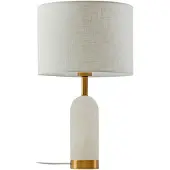 LINDBY Tischlampe Alabaster , weiß / opal, für Wohn- / Esszimmer, Textil / Stoff / Seide, Skandinavisch, Tischlampe