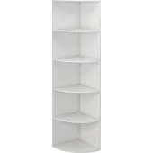 Vicco Eckregal Fabienne Weiß 40 x 180 cm mit 5 Fächern, Model 40275