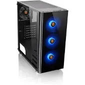 Thermaltake V200 TG RGB, Midi Tower, PC, Schwarz, ATX, micro ATX, Mini-ITX, SPCC, Gaming