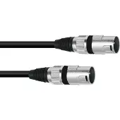 Omnitronic 3022075A, XLR (3-pin), Männlich, XLR (3-pin), Männlich, 0,2 m, Schwarz