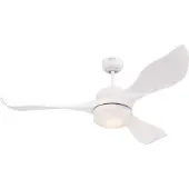 WESTINGHOUSE LED-Deckenventilator Pierre, weiß, leise, DC dimmbar, weiß / opal, für Wohn- / Esszimmer, Kunststoff, Modern