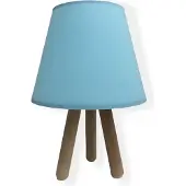 Opviq , 203- 203FLH, Blau, Schreibtischlampen, Holzfuß