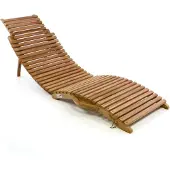 VCM Sonnenliege | Gartenliege | 160x50x7cm | Liegestuhl Teakholz | klappbar | Faltliege
