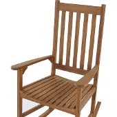 Beliani Schaukelstuhl Helles Holz aus Akazienholz Rustikal Indoor Outdoor Innen und Außenbereich Schwingstuhl für Garten Balkon Terasse