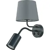 Licht-Erlebnisse Schlafzimmer Wandleuchte Schalter Leselampe Grau Modern praktischer Flexarm MAJA Leseleuchte Wand Bett