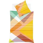 TRAUMSCHLAF Mako-Satin Bettwäsche Wellingborough sweet mango 200x220 cm + 2x 80x80 cm