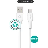 ESTUFF ES605270, 2 m, USB C, USB A, USB 2.0, Weiß